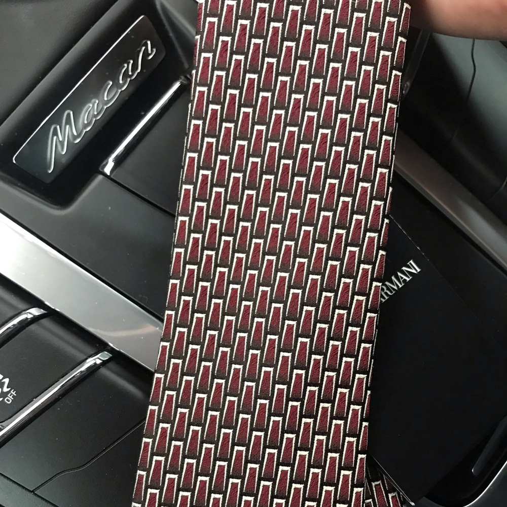 Armani tapering tie. Skinny